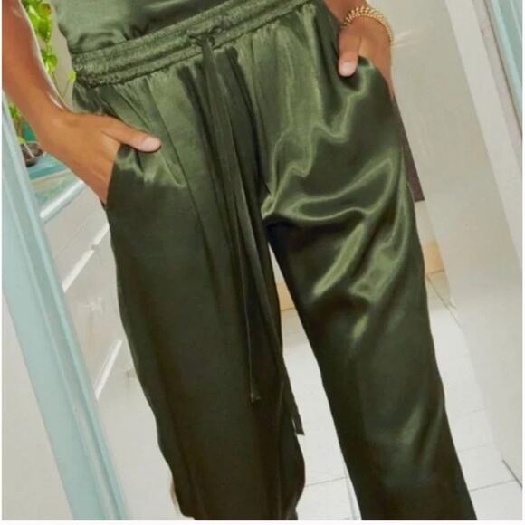 Nation LTD Hunter Green Uma Muscle Tank & Del Ray Jogger Pant Matching Set XS - Picture 2 of 16